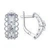 Серьги из серебра с фианитами (SOKOLOV)