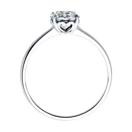 Кольцо из серебра с фианитом (SOKOLOV)