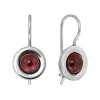 Серьги Den'o из серебра с натуральным гранатом