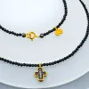 Бусы "Ангел Господень" из шпинели с подвеской из золоченого серебра
