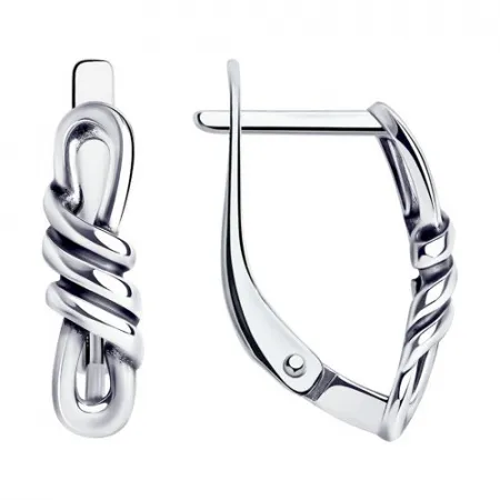 Серьги из серебра с чернением (SOKOLOV)