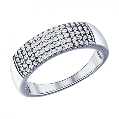 Серьги из серебра с фианитами (SOKOLOV)