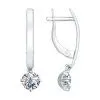 Серьги из серебра с фианитами (SOKOLOV)