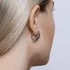 Серьги из серебра Цветы