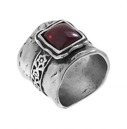 Кольцо DENO арт.01R438GR из серебра с гранатом