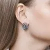 Серьги из серебра Цветы