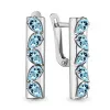 Серьги из серебра с натуральными топазами