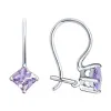 Серьги из серебра с сиреневыми фианитами (SOKOLOV)