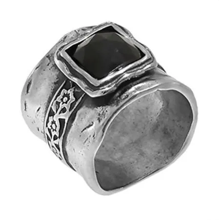 Кольцо DENO из серебра с ониксом