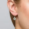 Серьги из серебра с друзой агата и золотыми пластинами