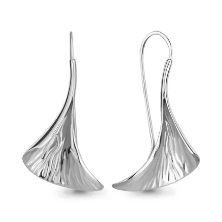 Серьги-скобы из серебра без вставок