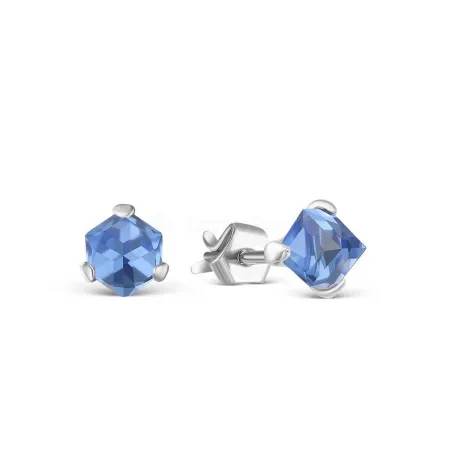 Серьги пусеты из серебра с кристаллами Swarovski