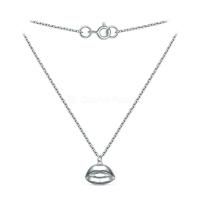 Колье Губы из серебра без вставок