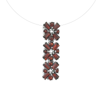 Подвеска из серебра с натуральным гранатом