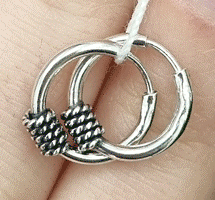 Серьги Конго из серебра