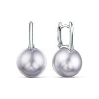 Серьги из серебра с жемчугом Swarovski