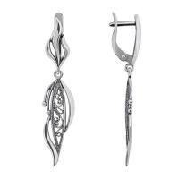 Серьги из серебра со сканью (филигранью)
