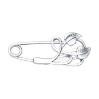 Брошь-булавка из серебра (SOKOLOV)