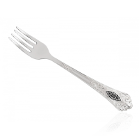 Вилка десертная из серебра с черневым узором