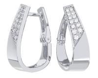 Серьги из серебра с фианитами