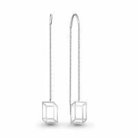 Серьги протяжки из серебра без вставок