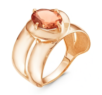 Кольцо из красного золота с ситаллом султанит