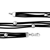 Колье из серебра с каучуком