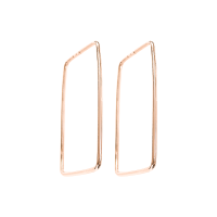 Серьги конго из позолоченного серебра без вставок