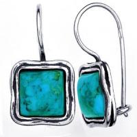 Серьги из серебра с бирюзой DEN'O (Израиль)