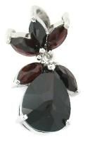 Подвеска из серебра с натуральным гранатом