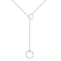 Колье галстук из серебра без вставок