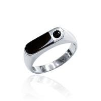 Серебряное мужское кольцо с натуральным гранатом