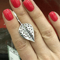 Подвеска Листья из серебра без вставок