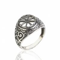 Кольцо мужское (печатка) из серебра