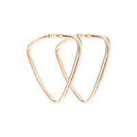 Серьги конго из позолоченного серебра без вставок