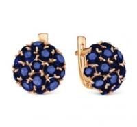 Серьги из серебра с ювелирными кристаллами