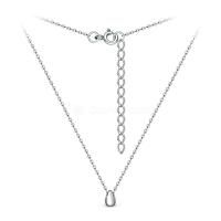 Колье Капля из серебра без вставок