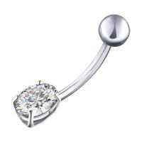Пирсинг из серебра с фианитом