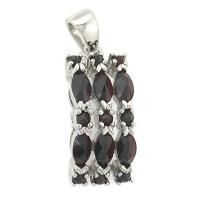 Подвеска из серебра с натуральным гранатом