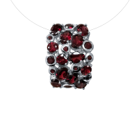 Подвеска из серебра с натуральным гранатом