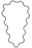 Колье из серебра с натуральным гранатом