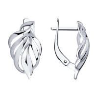 Нежные серьги из серебра на английском замке