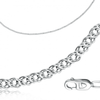 Цепь Двойной ромб из серебра