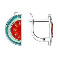 Серьги из серебра с эмалью