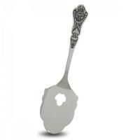 Серебряная лопатка для торта с великоустюгским черневым узором