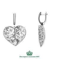 Серебряные серьги Жар-птица