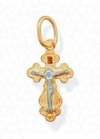 Маленький крестик из красного золота