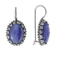 Серьги из серебра с кианитом DENO (Израиль)