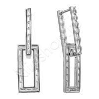 Серьги из серебра с фианитами