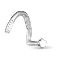 Пирсинг в нос из серебра без вставок